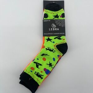 NEW LeBra Halloween Fashion Socks 3‎ Pair Pack Size 9-11 NEW Cotton Holiday
